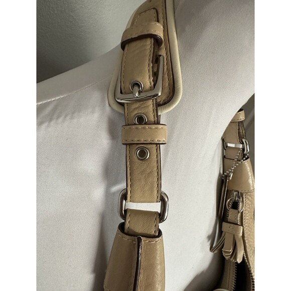 Vintage Coach Pebbled Leather Shoulder Bag M05S-5054 Beige Hobo Bag Purse EUC - Picture 5 of 10